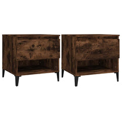 vidaXL Side Tables 2 pcs Smoked Oak 50x46x50 cm Engineered Wood 2