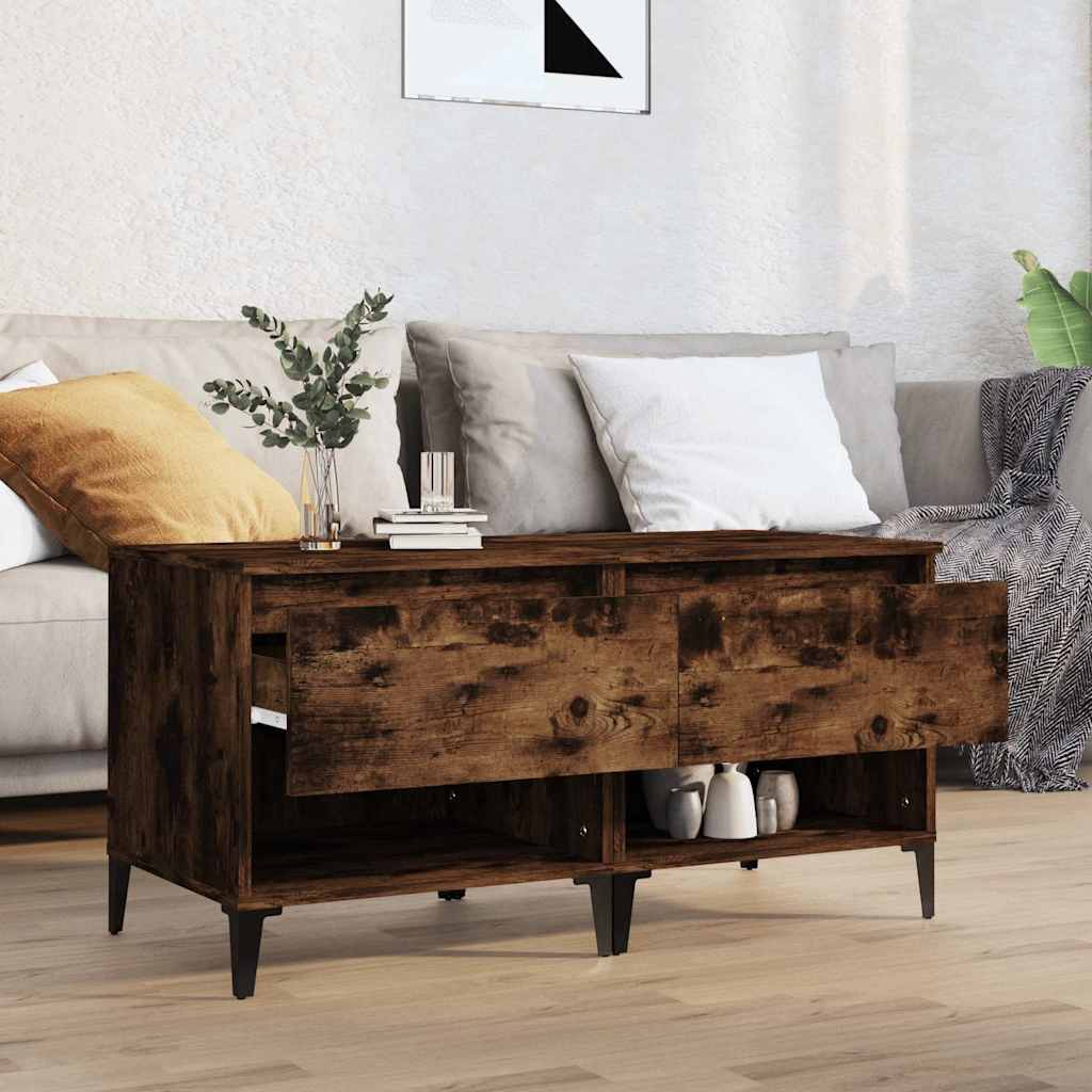vidaXL Side Tables 2 pcs Smoked Oak 50x46x50 cm Engineered Wood 3