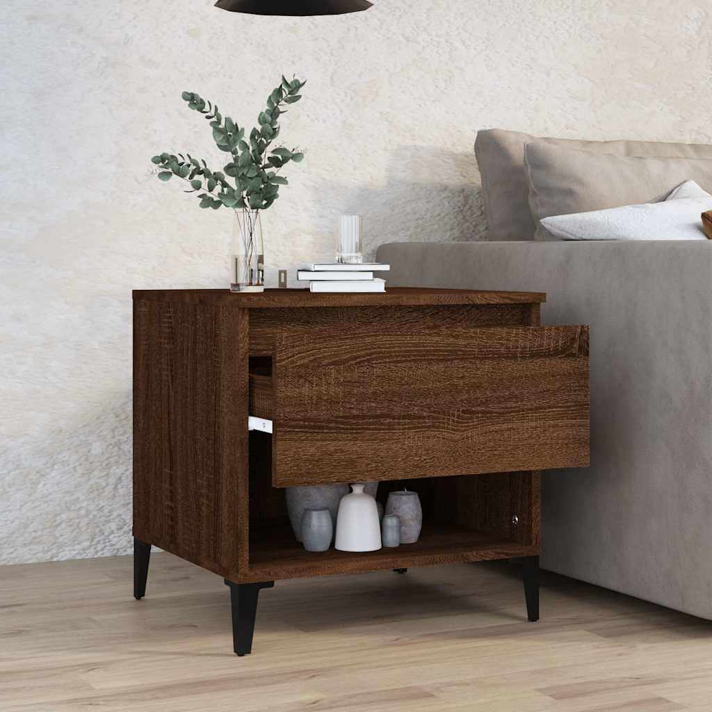 vidaXL Side Table Brown Oak 50x46x50 cm Engineered Wood 3