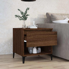 vidaXL Side Table Brown Oak 50x46x50 cm Engineered Wood 3