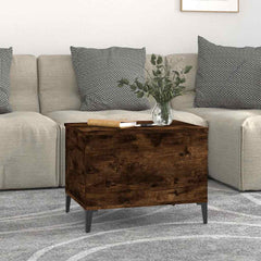 vidaXL Coffee Table Smoked Oak 60x44,5x45 cm Engineered Wood 3