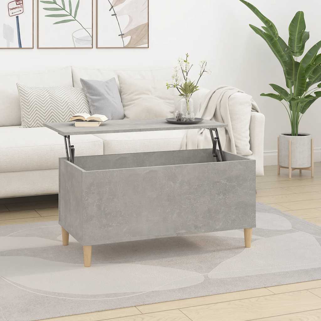 vidaXL Coffee Table Concrete Grey 90x44,5x45 cm Engineered Wood 1
