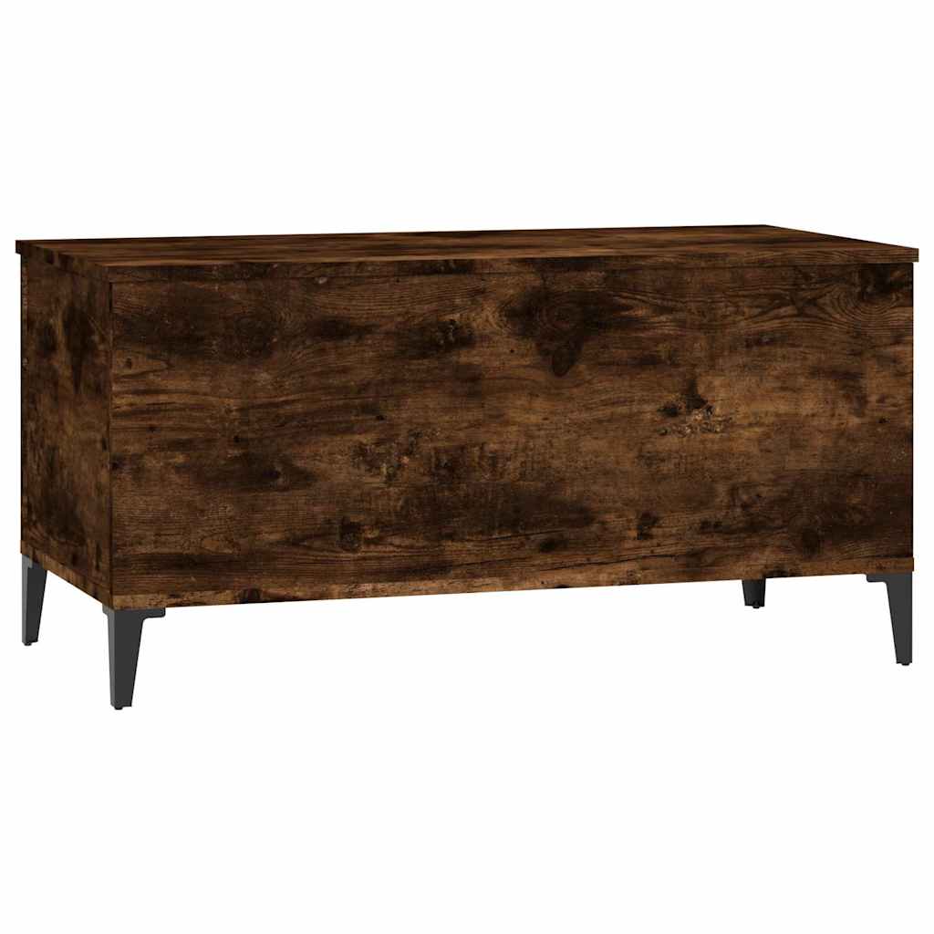 vidaXL Coffee Table Smoked Oak 90x44,5x45 cm Engineered Wood 4