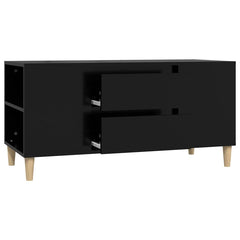 vidaXL TV Cabinet Black 102x44.5x50 cm Engineered Wood 6