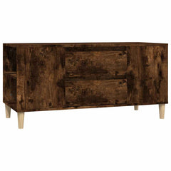 vidaXL TV Cabinet Smoked Oak 102x44.5x50 cm Engineered Wood 2