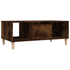 vidaXL Coffee Table Smoked Oak 90x50x36,5 cm Engineered Wood 2