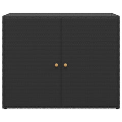 vidaXL Garden Storage Cabinet Black 100x55.5x80 cm Poly Rattan 6