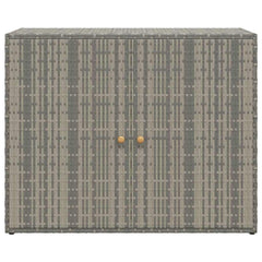 vidaXL Garden Storage Cabinet Grey 100x55.5x80 cm Poly Rattan 5