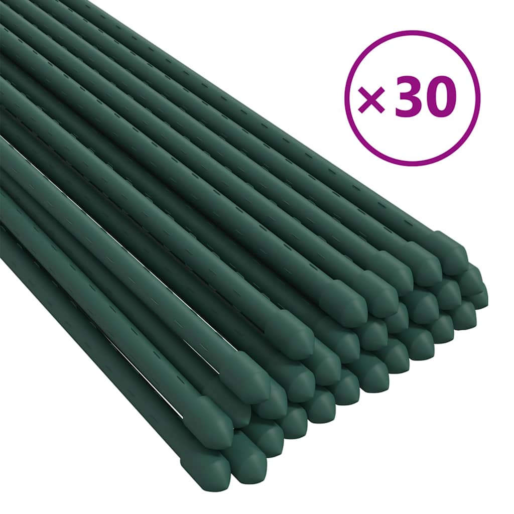 vidaXL Garden Plant Stakes 30 pcs Green 150 cm Steel 2