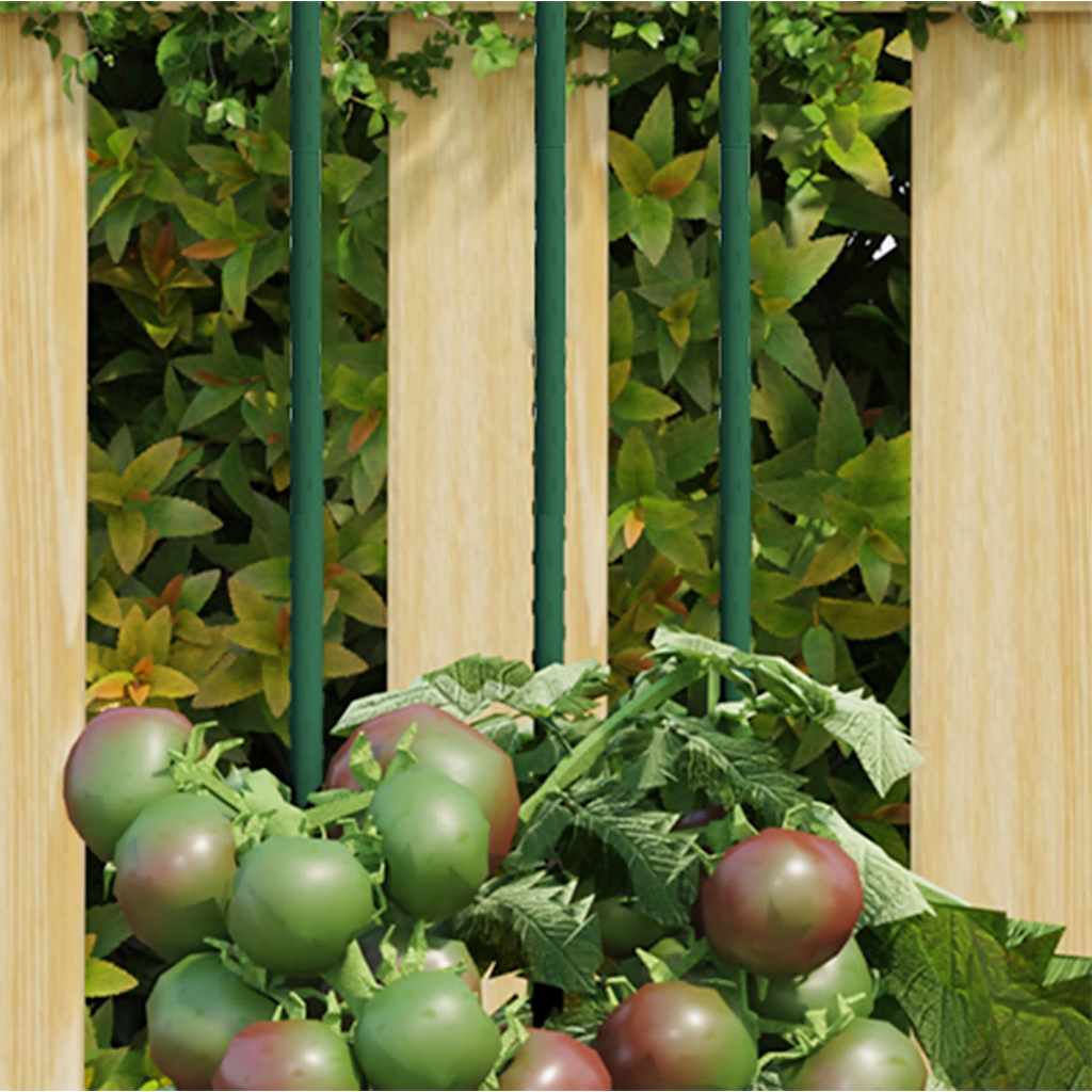 vidaXL Garden Plant Stakes 30 pcs Green 150 cm Steel 1