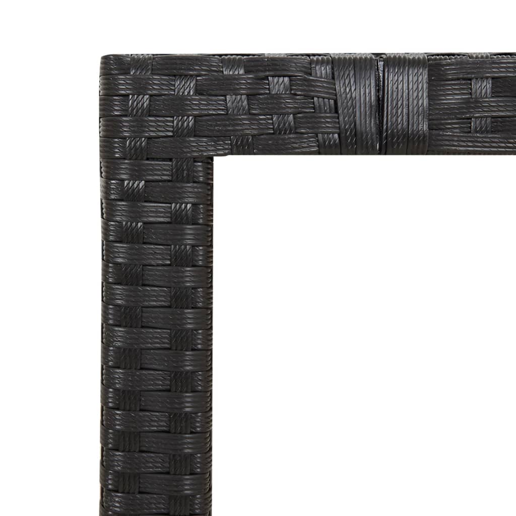 Garden Table with Wooden Top Solid Acacia Wood Black 190 x 90 x 75 cm