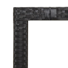 Garden Table with Wooden Top Solid Acacia Wood Black 190 x 90 x 75 cm