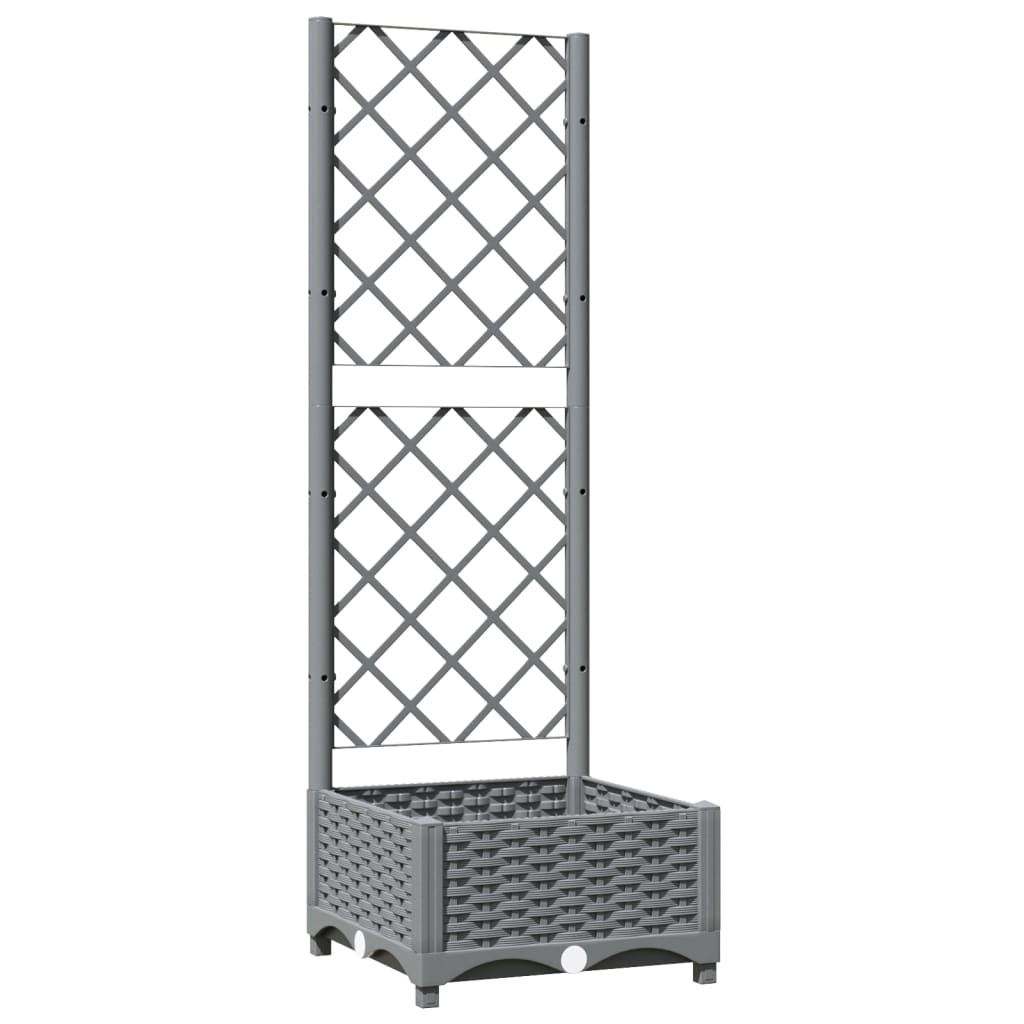 vidaXL Garden Planter Light Grey 40 x 40 x 121.5 cm 2