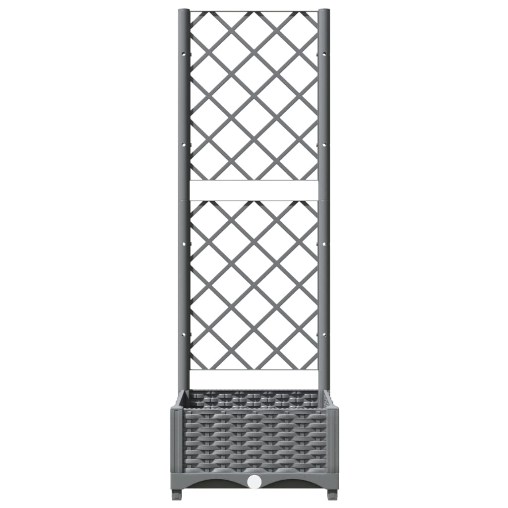 vidaXL Garden Planter Light Grey 40 x 40 x 121.5 cm 3