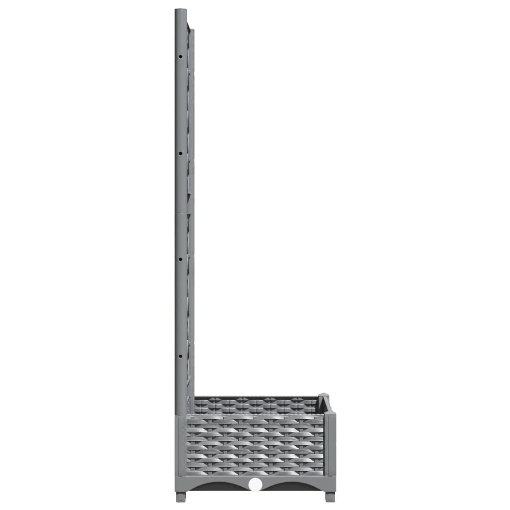 vidaXL Garden Planter Light Grey 40 x 40 x 121.5 cm 5
