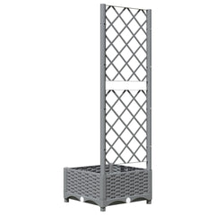 vidaXL Garden Planter Light Grey 40 x 40 x 121.5 cm 4