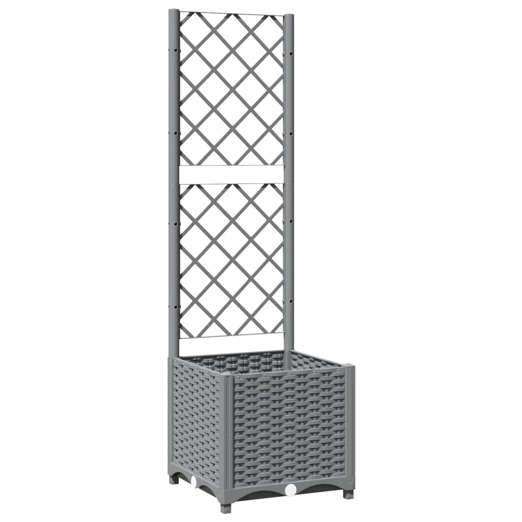 vidaXL Garden Planter Light Grey 40 x 40 x 136 cm 2
