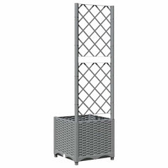 vidaXL Garden Planter Light Grey 40 x 40 x 136 cm 4