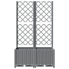 vidaXL Garden Planter Light Grey 80 x 40 x 136 cm 3