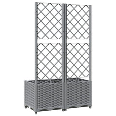 vidaXL Garden Planter Light Grey 80 x 40 x 136 cm 4
