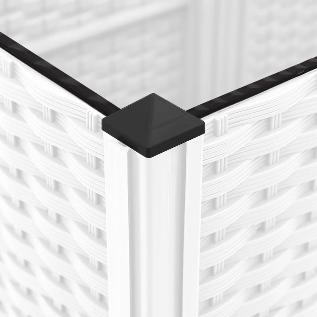 vidaXL Garden Planter White 40 x 40 x 136 cm 6