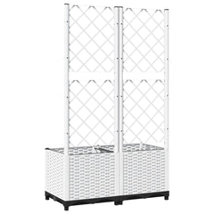 vidaXL Garden Planter White 80 x 40 x 136 cm 4