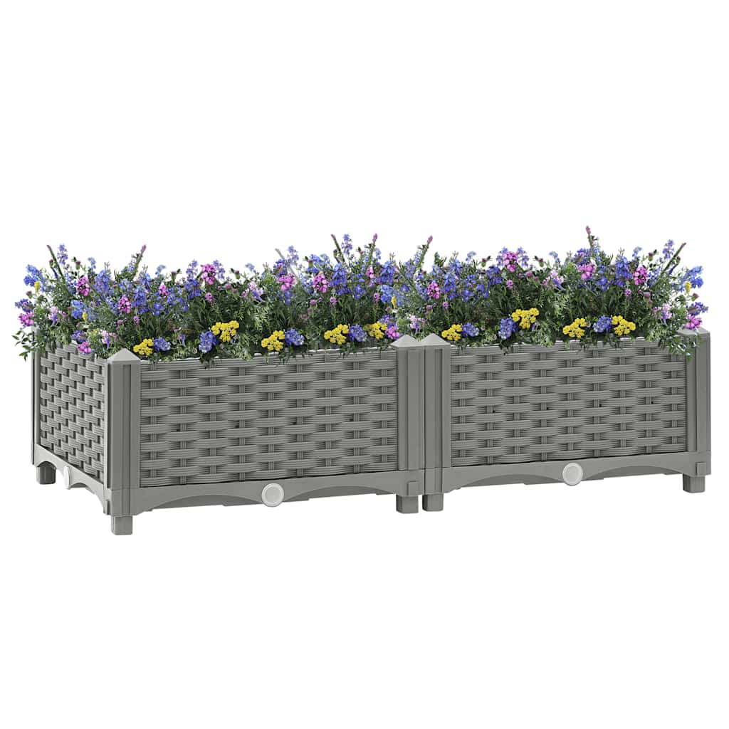 vidaXL Raised Bed 80x40x23 cm Polypropylene 6