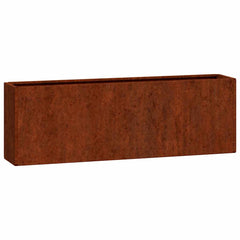 vidaXL Wall Planters 2 pcs Rusty Corten Steel 53x10x17 cm 5