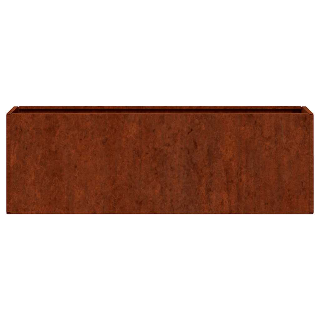 vidaXL Wall Planters 2 pcs Rusty Corten Steel 53x10x17 cm 6