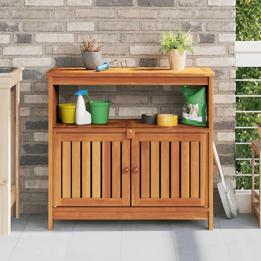 Garden Console Table Solid Wood Acacia Natural 80 x 35 x 75 cm