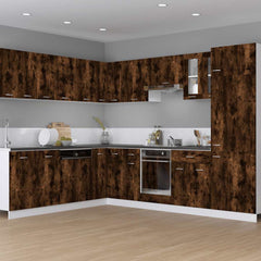 vidaXL Oven Cabinet Lyon Smoked Oak 60x46x81.5 cm Engineered Wood 3