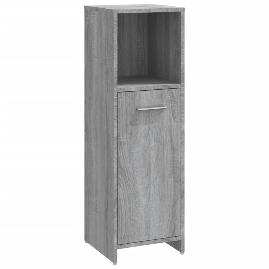 vidaXL Bathroom Cabinet Grey Sonoma 30x30x95 cm Engineered Wood 2
