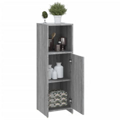 vidaXL Bathroom Cabinet Grey Sonoma 30x30x95 cm Engineered Wood 5