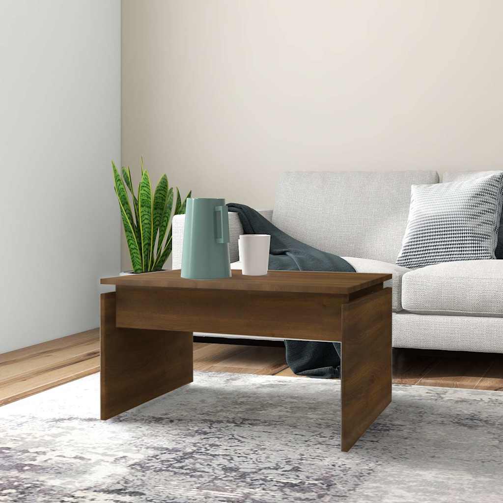 vidaXL Coffee Table | Brown Oak | Engineered Wood | 68 cm x 50 cm x 38 cm 1