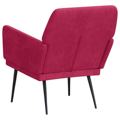 vidaXL Armchair Wine Red 62x79x79 cm Velvet 4