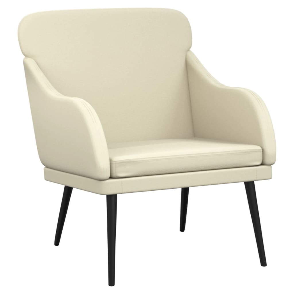 vidaXL Armchair Cream 63x76x80 cm Faux Leather 2