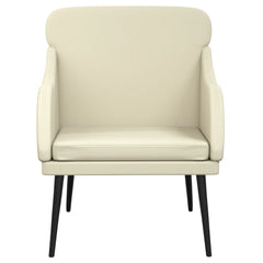 vidaXL Armchair Cream 63x76x80 cm Faux Leather 3