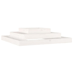 vidaXL Planter White 110x110x27 cm Solid Wood Pine 2
