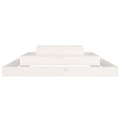 vidaXL Planter White 110x110x27 cm Solid Wood Pine 4