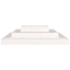 vidaXL Planter White 110x110x27 cm Solid Wood Pine 5
