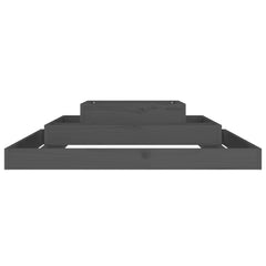 vidaXL Planter Grey 110x110x27 cm Solid Wood Pine 4
