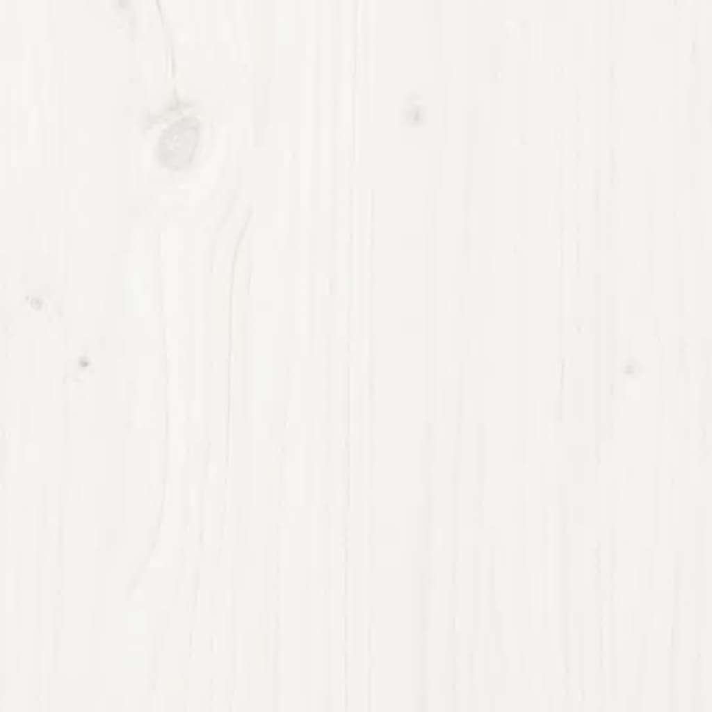 vidaXL Planter White 110x110x27 cm Solid Wood Pine 6