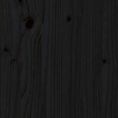 vidaXL Planter Black 110x110x27 cm Solid Wood Pine 6