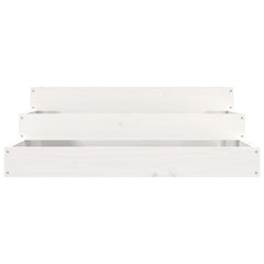 vidaXL Planter White 78x78x27 cm Solid Wood Pine 4