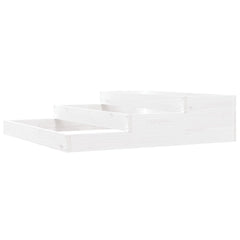 vidaXL Planter White 107x107x27 cm Solid Wood Pine 2
