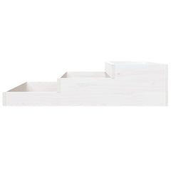 vidaXL Planter White 107x107x27 cm Solid Wood Pine 5