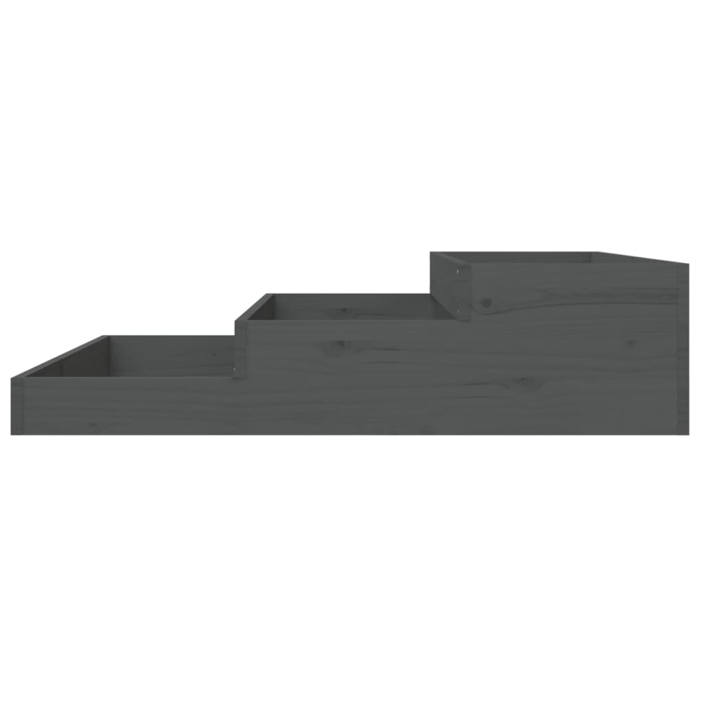 vidaXL Planter Grey 107x107x27 cm Solid Wood Pine 5