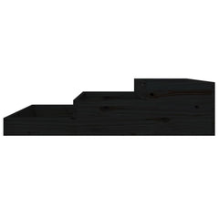 vidaXL Planter Black 107x107x27 cm Solid Wood Pine 5