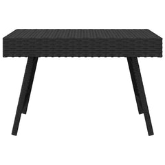 vidaXL Foldable Side Table Black 60x40x38 cm Poly Rattan 3
