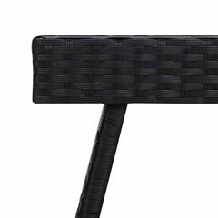 vidaXL Foldable Side Table Black 60x40x38 cm Poly Rattan 6